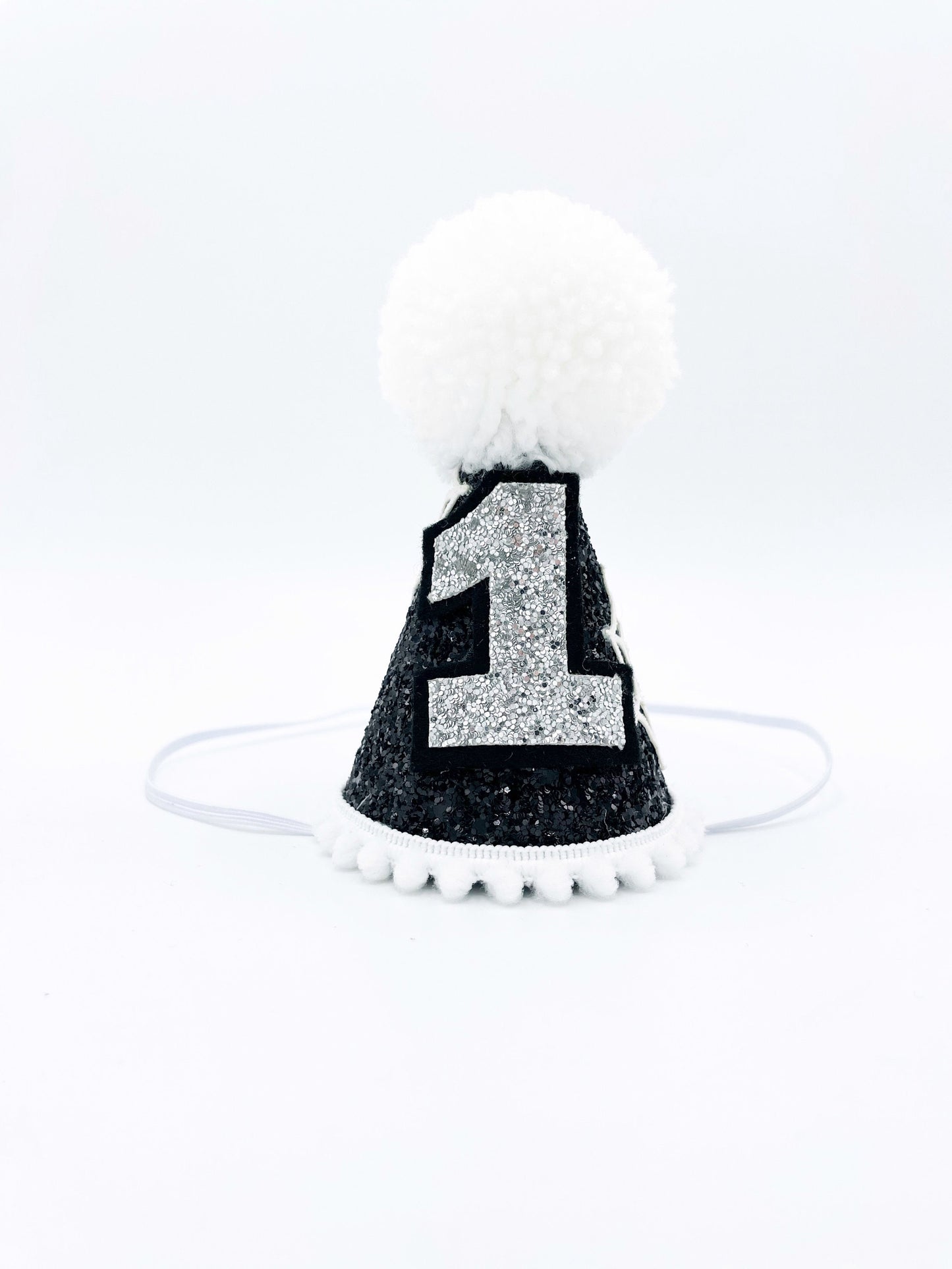 Black and white Halloween cone hat