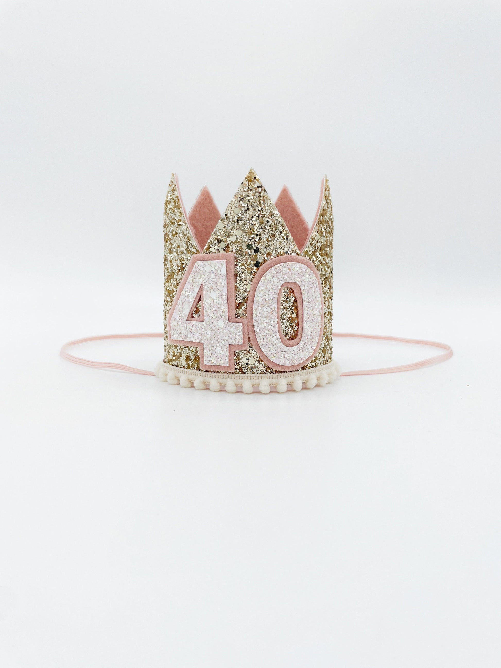 40th Birthday adult crown in gold