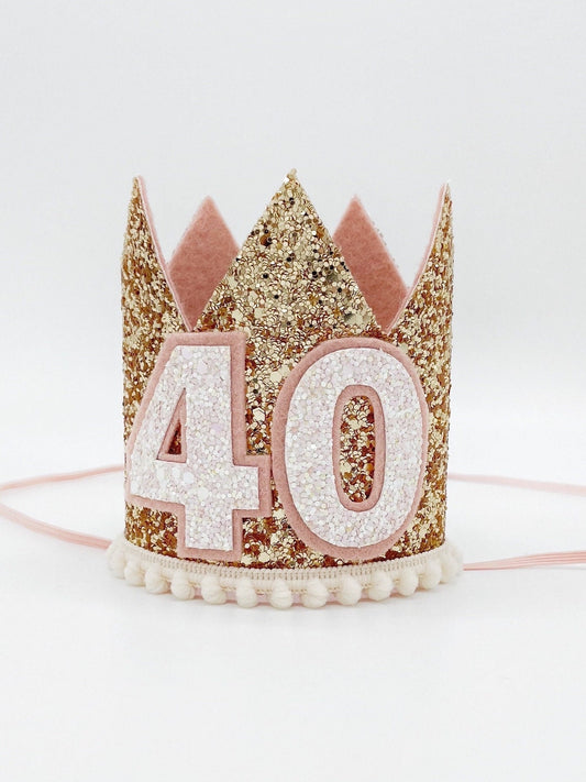 40th Birthday adult crown in rose gold