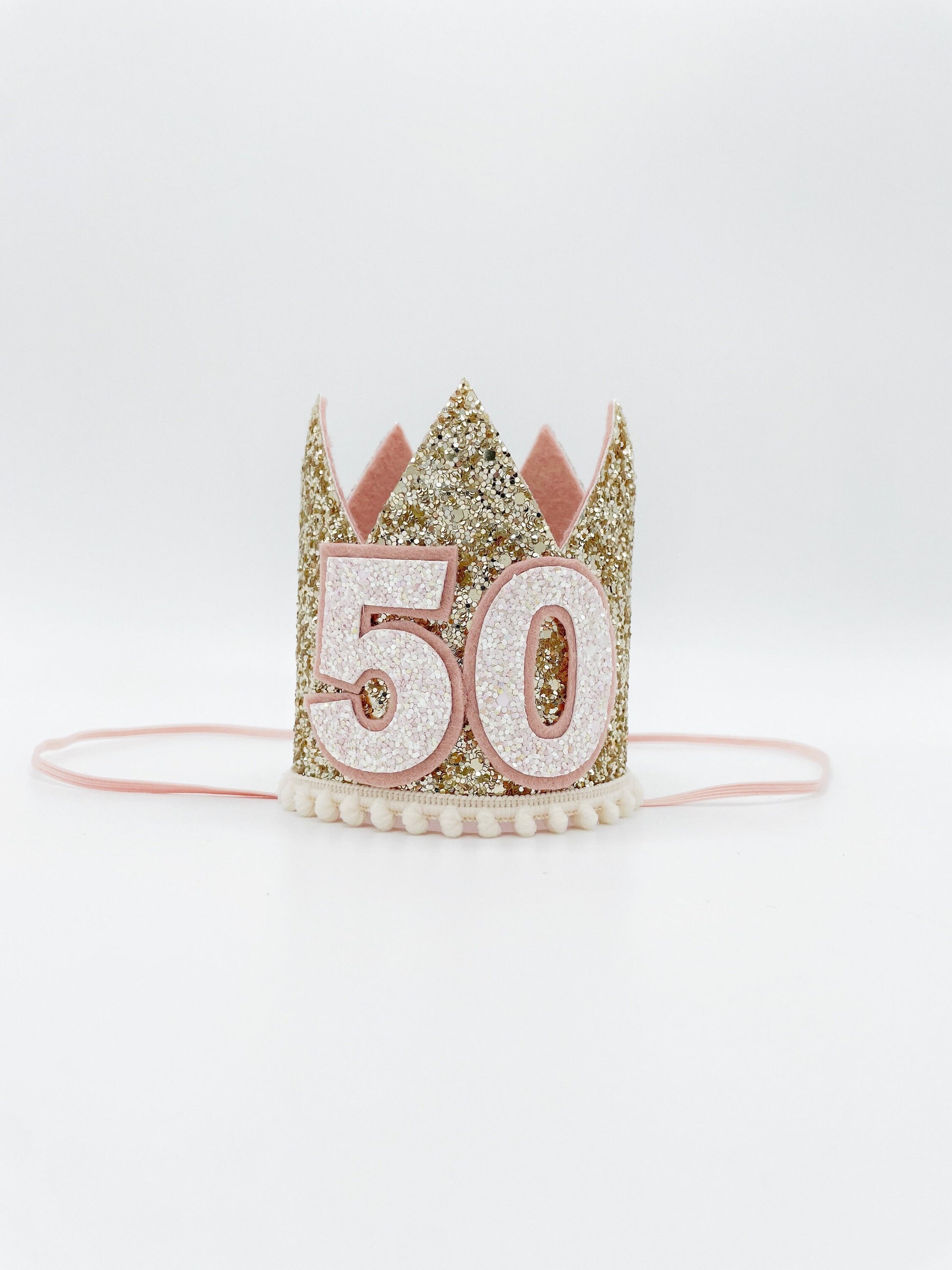 50th Birthday adult crown in gold