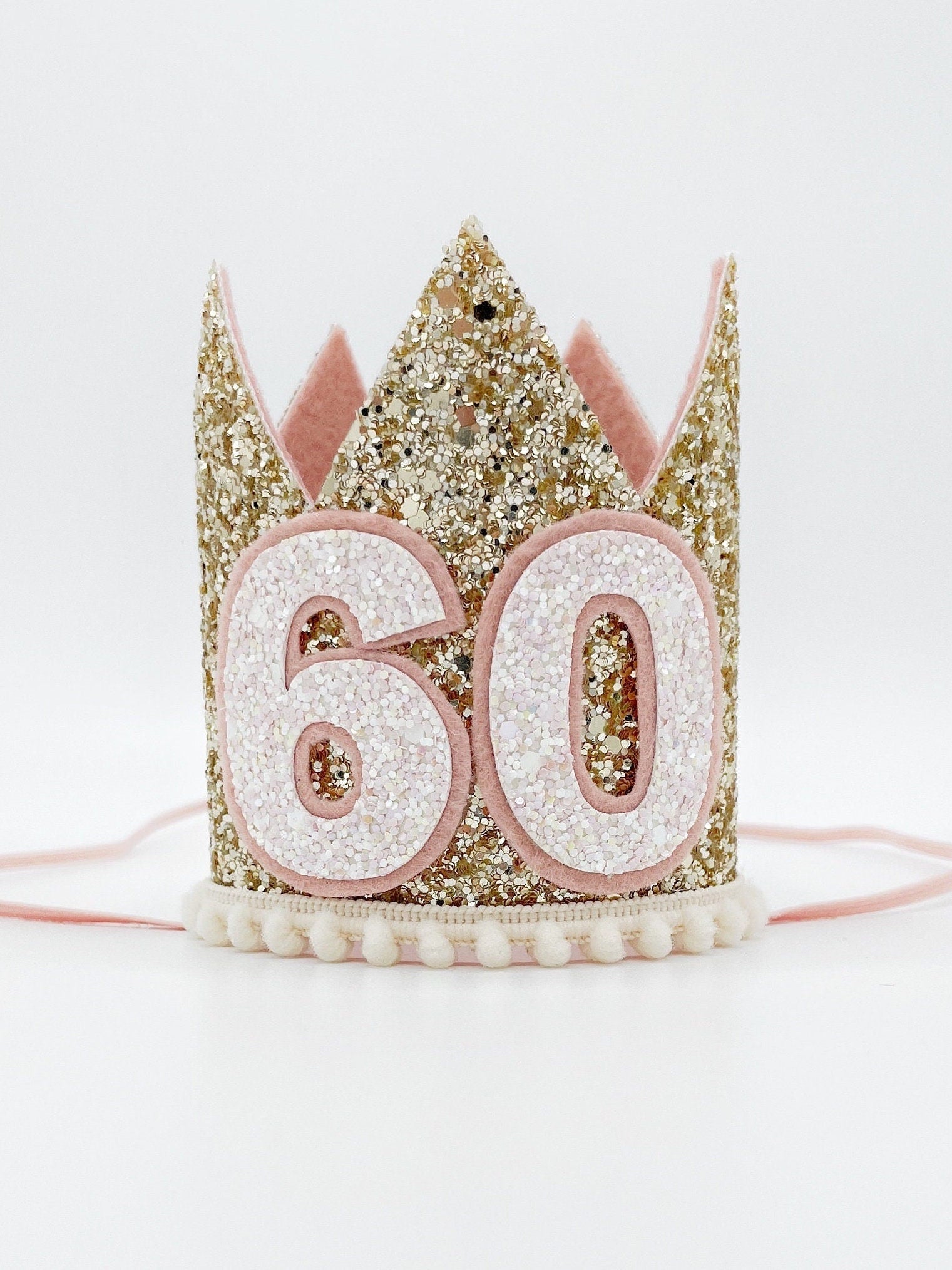 60th Birthday adult crown in gold