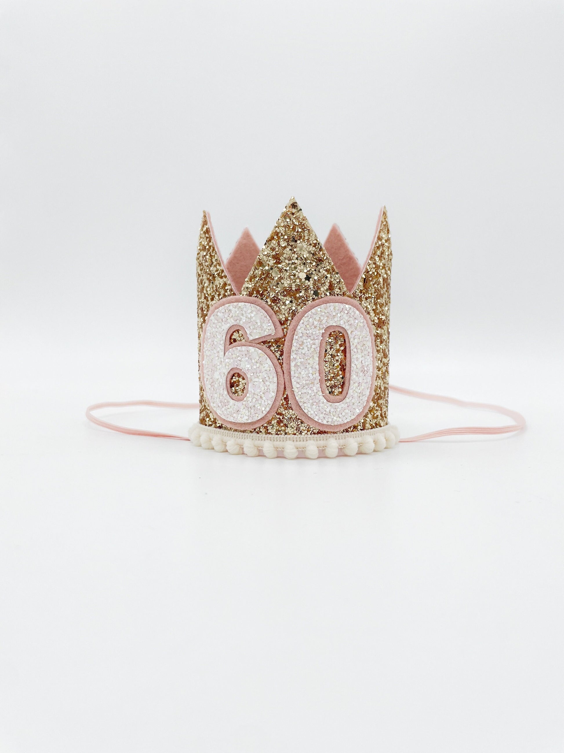 60th Birthday adult crown in rose gold