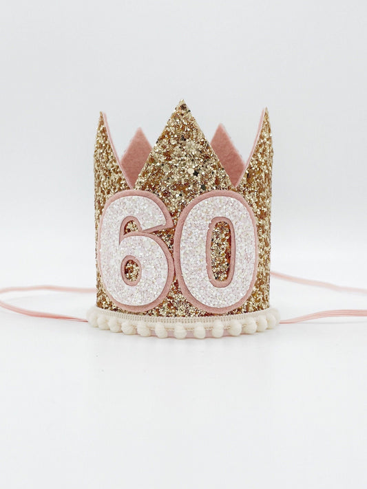 60th Birthday adult crown in rose gold