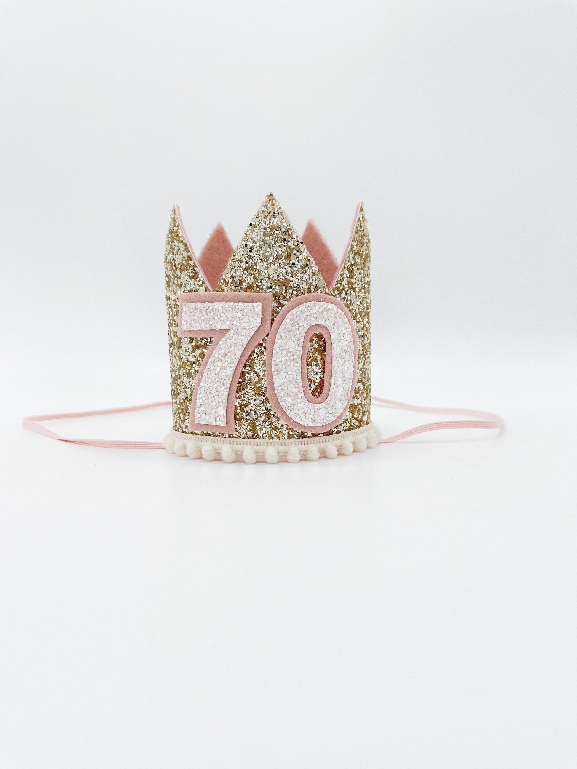 70th Birthday adult crown in gold