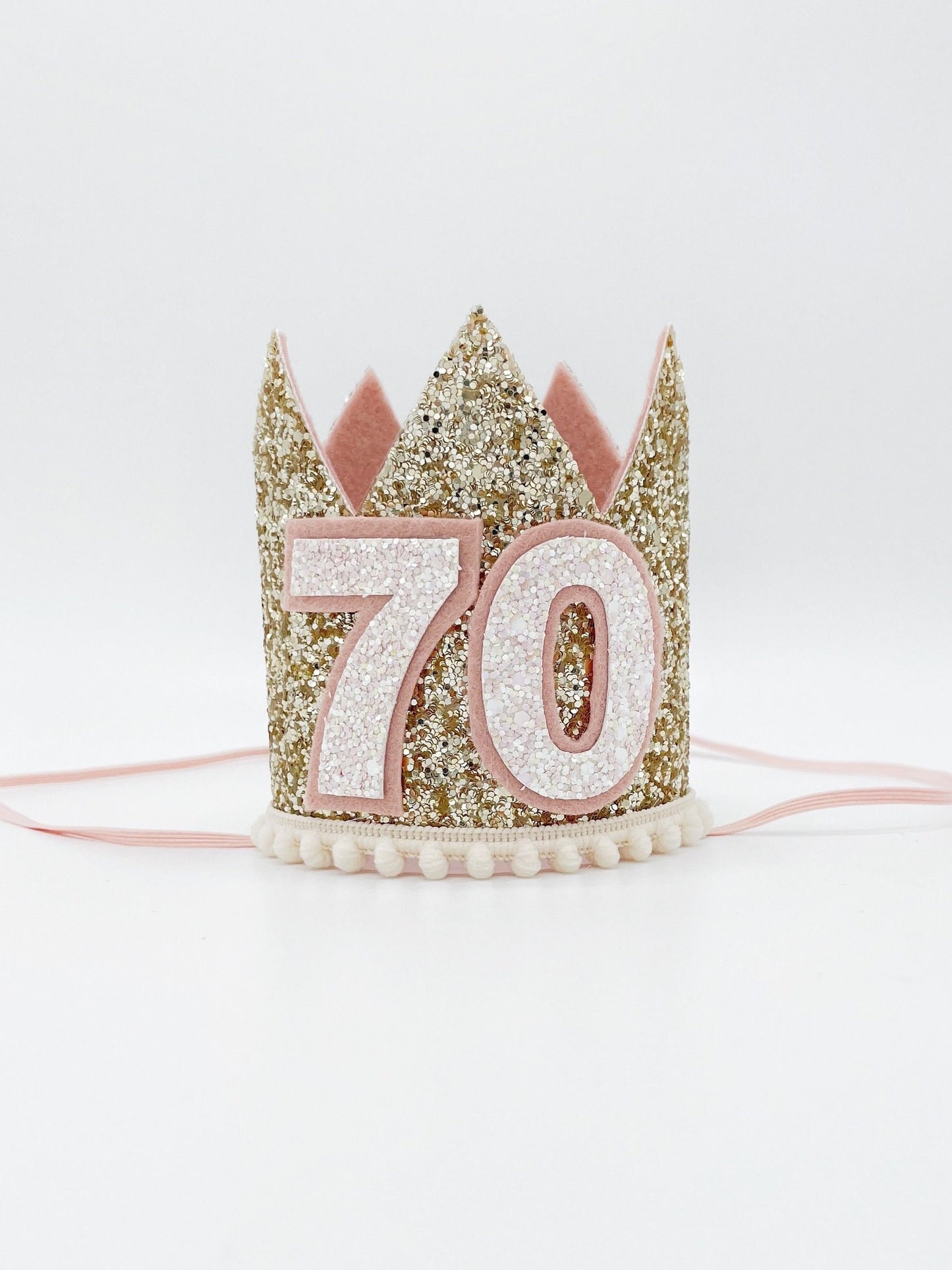 70th Birthday adult crown in gold