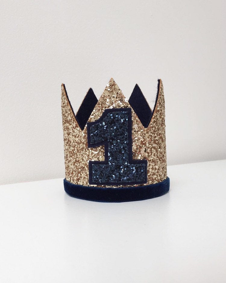 Gold and navy crown