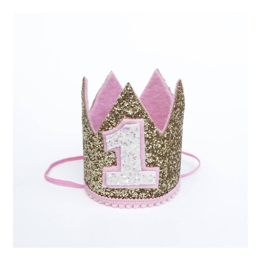 Gold and pink crown