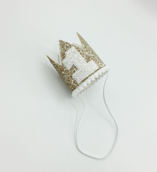 Gold and white crown