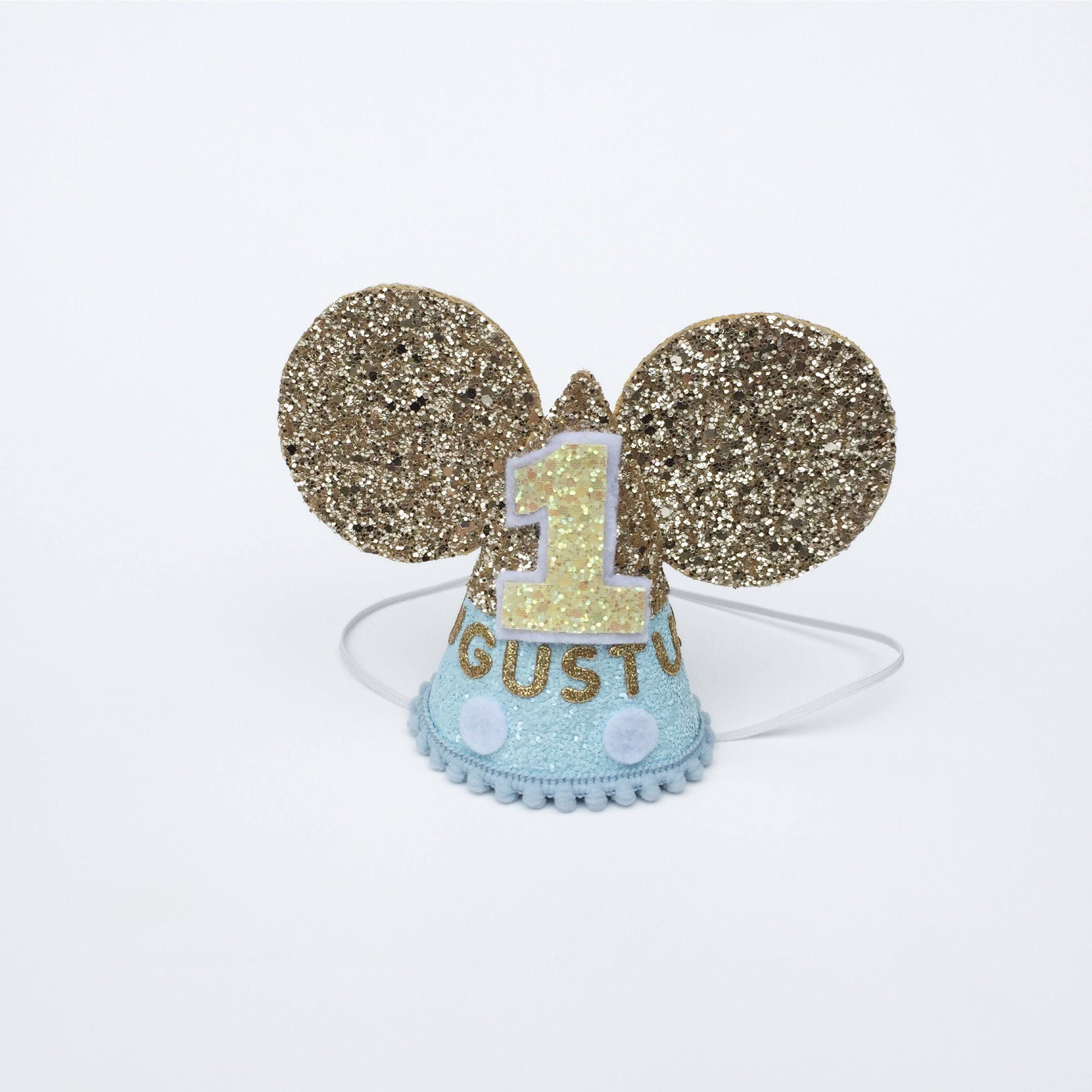 Mickey Mouse cone hat in gold blue or silver blue