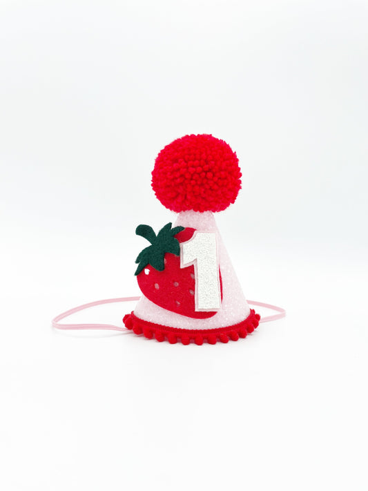 Red and white cone hat